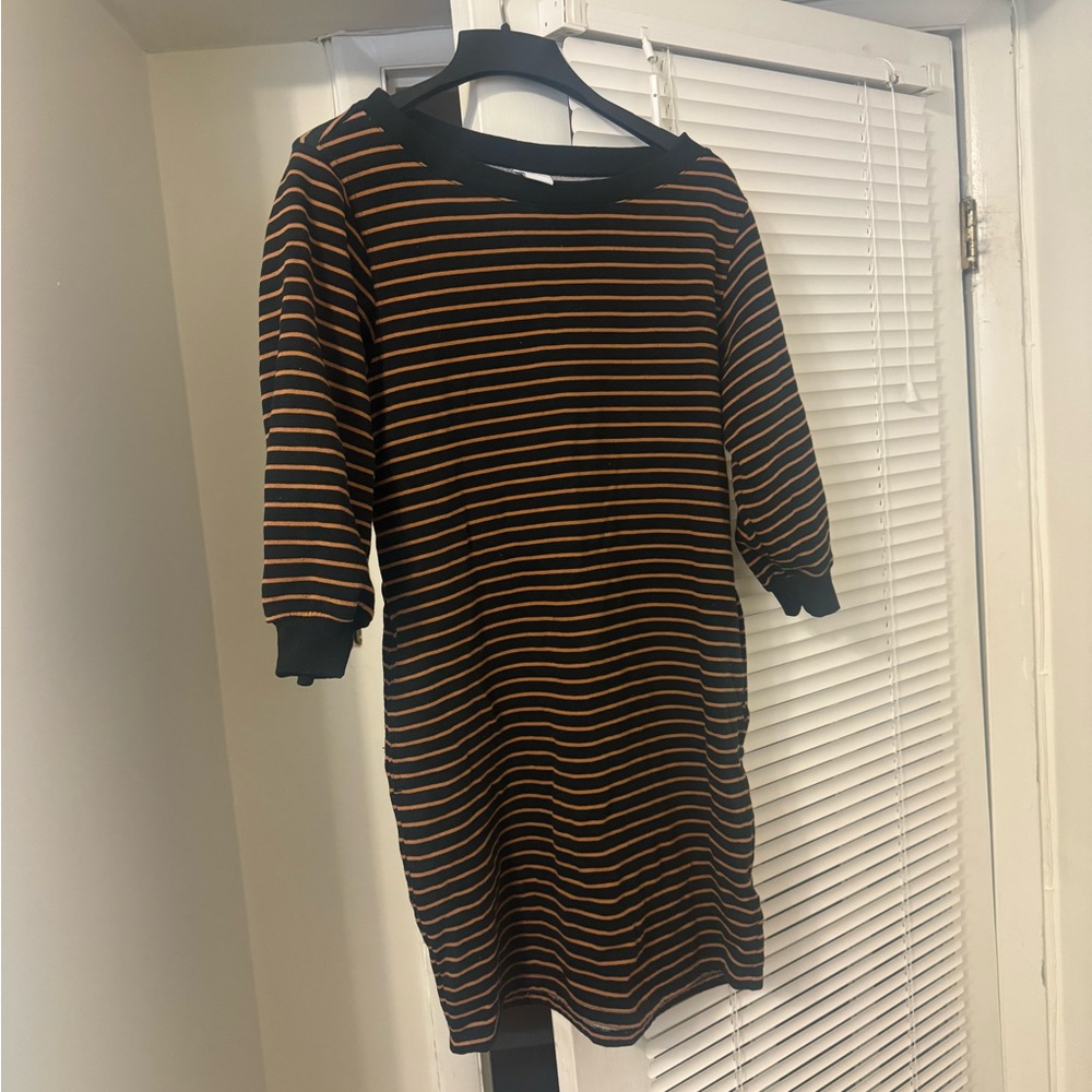 Pinstriped Sweat Top Dress